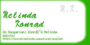melinda konrad business card